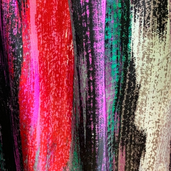 Purple blue, pink and black High-low Razorback dress - Picture 3 of 11